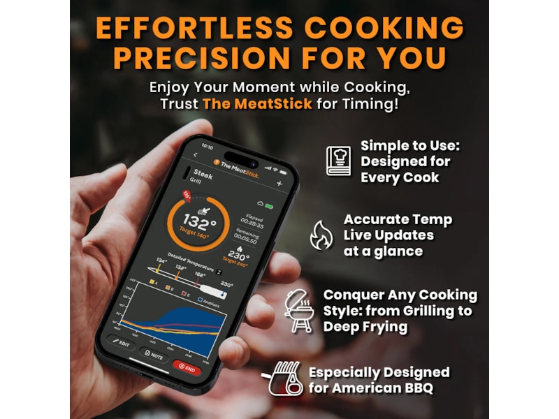 THE MEATSTICK 4X Set trådlös stektermometer Övriga köksapparater