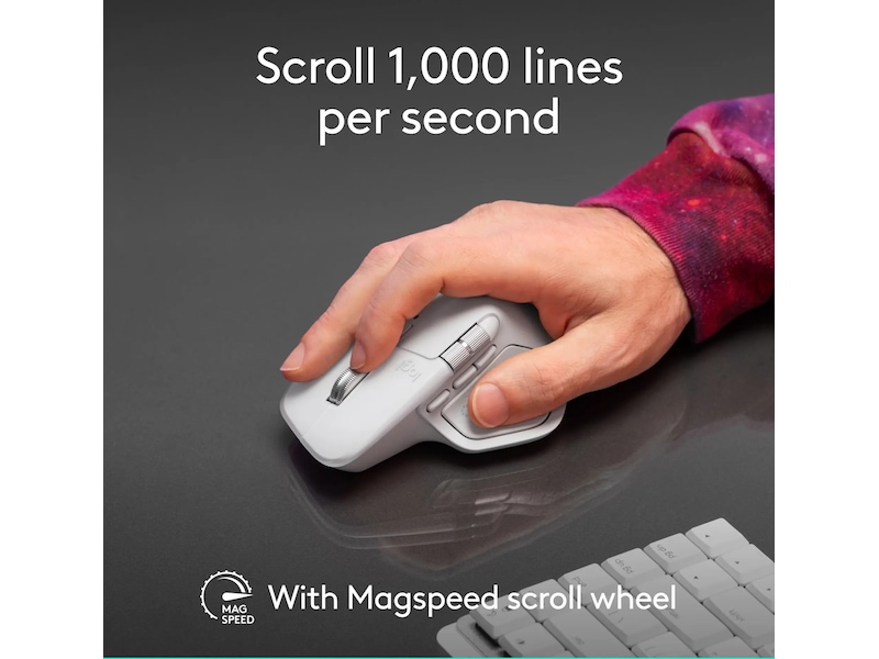 Logitech MX Master 4 til Mac Trådløs Mus (hvid sølv) Mus