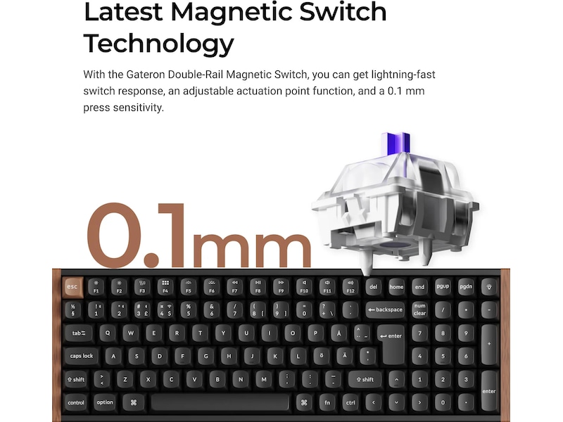 Keychron K4 HE Trådløst Gamingtastatur (sort) Gamingtangentbord