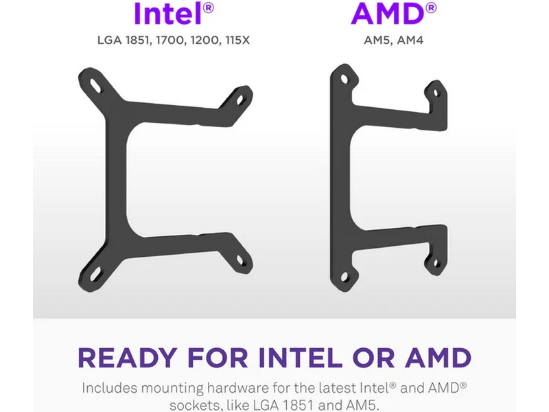 NZXT Kraken Core RGB 240mm AIO Køler (sort) CPU - Vattenkylning