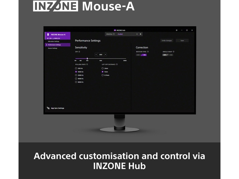 Sony INZONE Mouse-A Trådløs Gamingmus Gamingmus