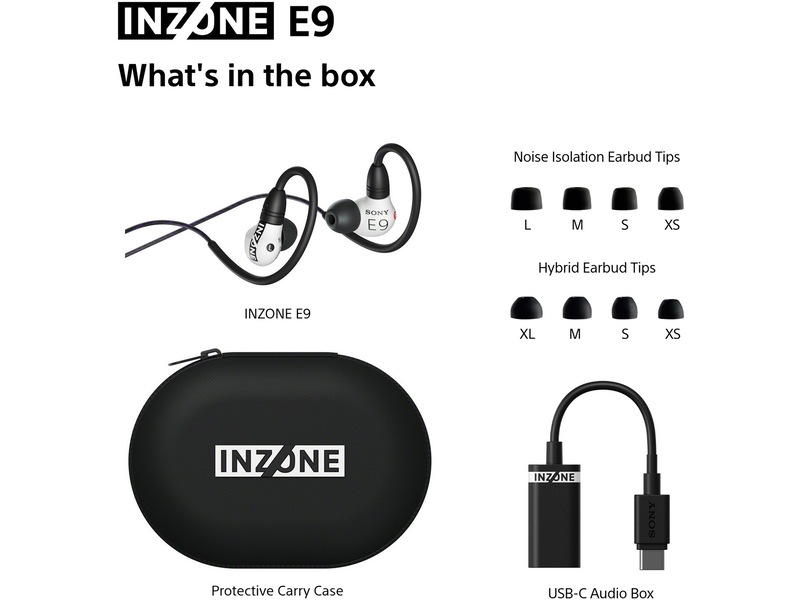 Sony INZONE E9 In-Ear Gaming Ørepropper (hvid) In-ear hörlurar