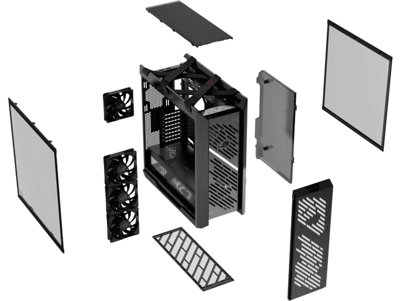 Asus ROG STRIX HELIOS II GX601S Mid Tower (sort) Midi tower