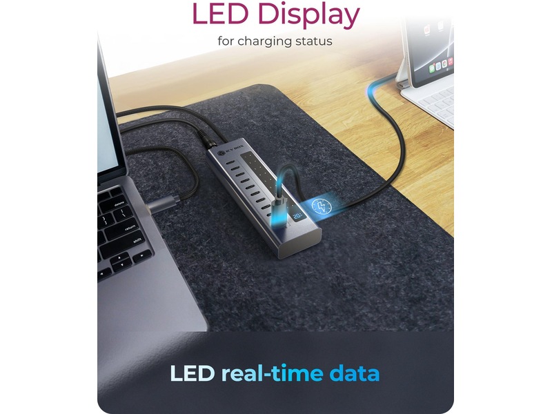 ICY BOX 10 portar USB Type-C® Gen 2 Hub Dockningsstation och USB-hub