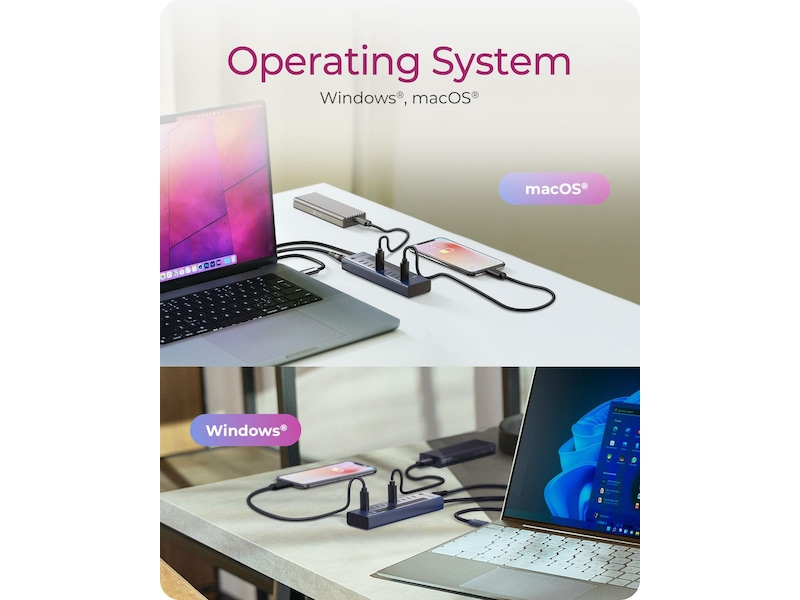 ICY BOX 10 portar USB Type-C® Gen 2 Hub Dockningsstation och USB-hub