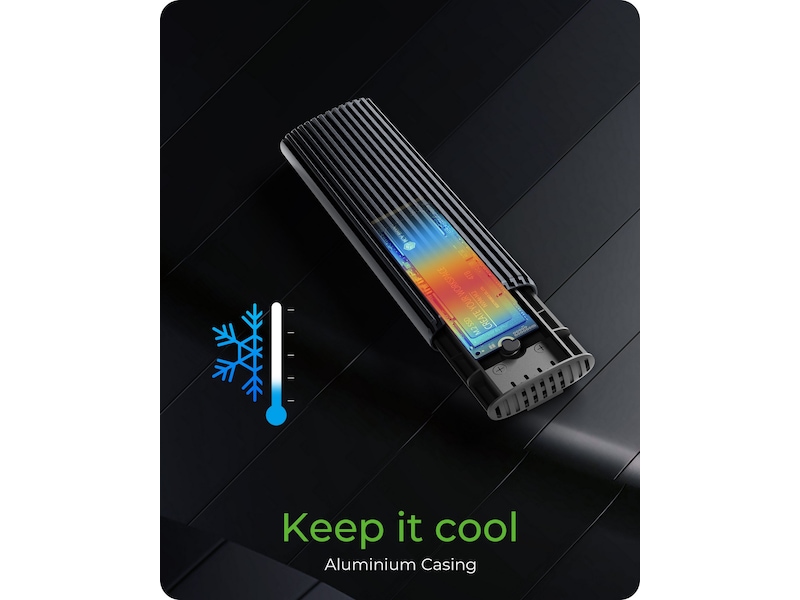 Icy Box M.2 NVMe & SATA M.2 SSD Kapsling Externa Chassi