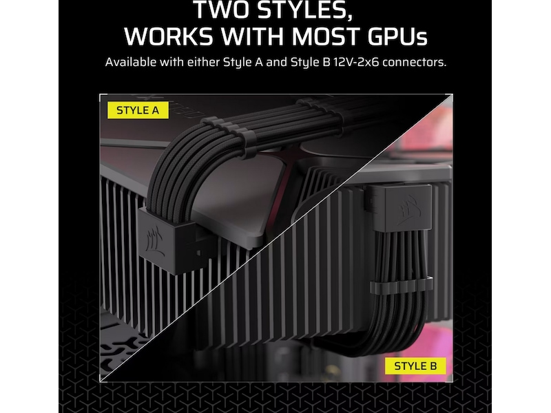 Corsair PSU 90° 12V-2x6 Stil A Kabel Tillbehör