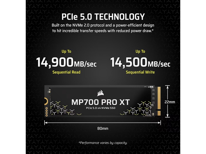 Corsair MP700 Pro XT NVMe M.2 SSD 1TB SSD M.2