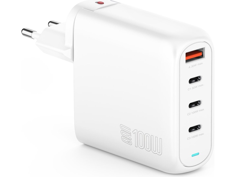 4smarts 100W GaN Flex Pro Travel Edition Oplader (hvid) Batteri och laddare