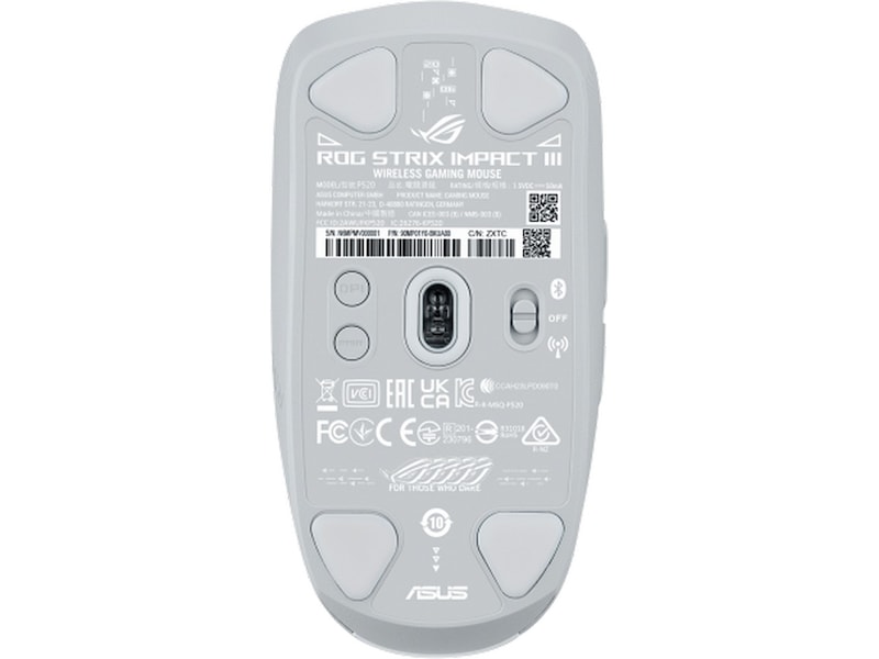 Asus ROG Impact III Trådløs Gamingmus (vit) Gamingmus