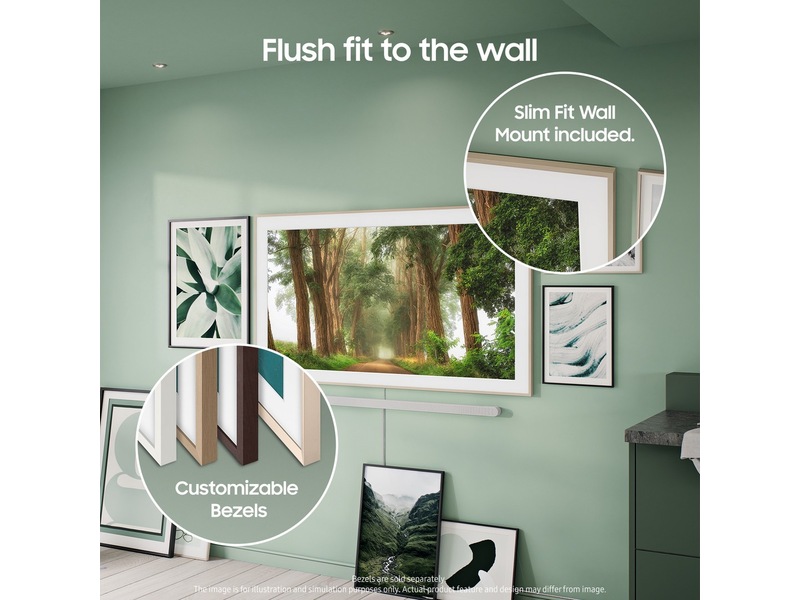 Samsung The Frame Pro 75" LS03FW + ram Beige Wood 60 - 69 tums TV