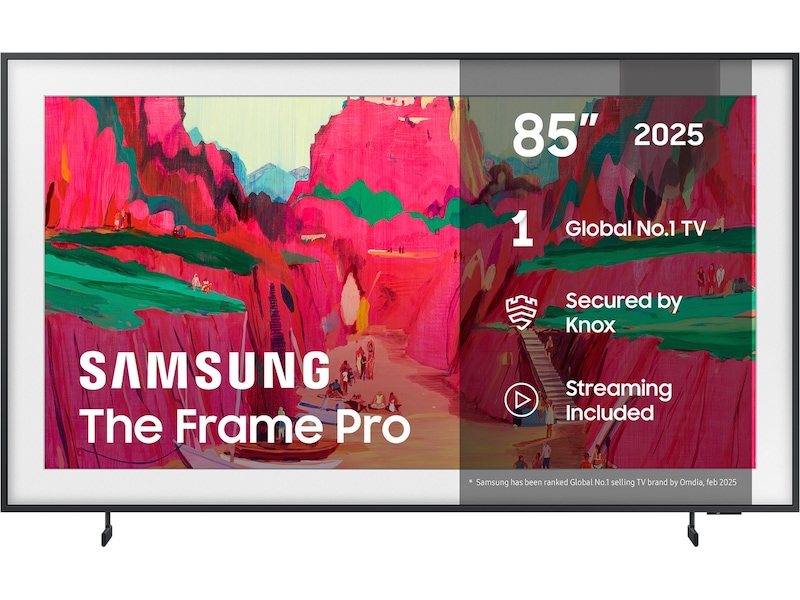 Samsung The Frame Pro 85" LS03FW + ram Beige Wood 60 - 69 tums TV