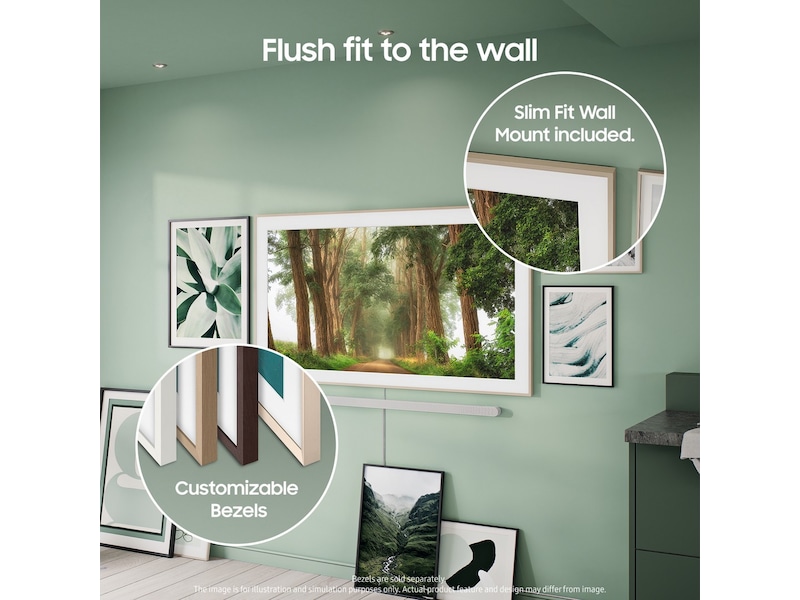 Samsung The Frame Pro 85" LS03FW + ram Beige Wood 60 - 69 tums TV