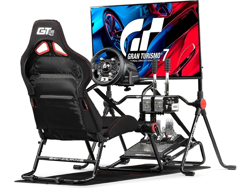 Next Level Racing GTLite Pro–kompakt GT-cockpit för DD-ratt&komfort Ratt och pedaler