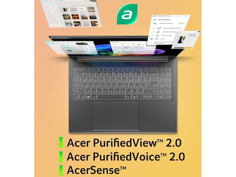Acer Aspire 16 AI 16" WUXGA OLED Copilot+ PC Datorer - Bärbara / laptop
