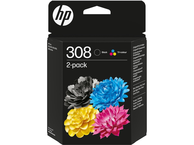 HP Ink 308 bläck combo 2-pack (svart/tri-color) Bläckpatron