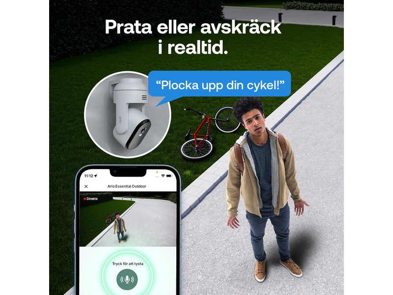 Arlo Essential 3 övervakningskamera HD PTZ 2-pack Övervakningskamera