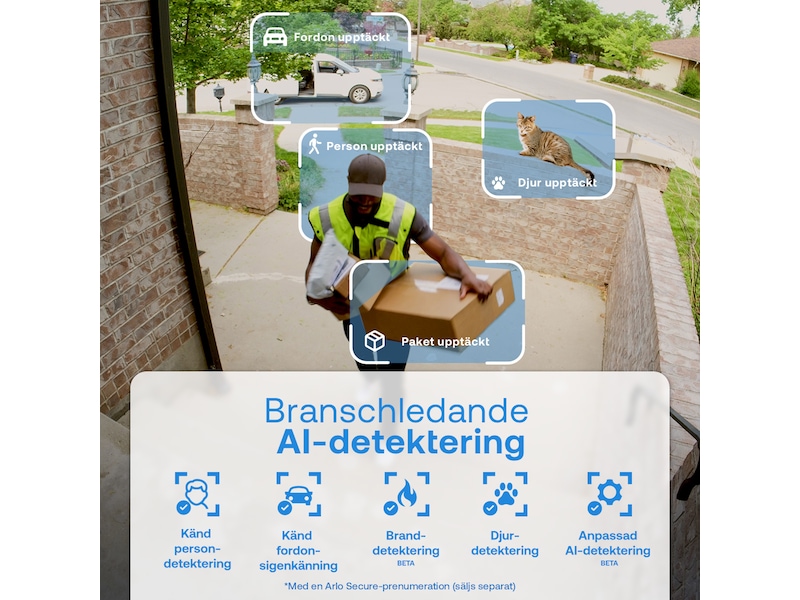 Arlo Essential 3 HD utomhus övervakningskamera 2-pack Övervakningskamera