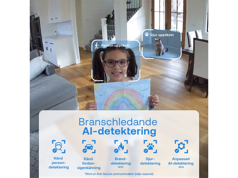 Arlo Essential 3 HD PTZ inomhus övervakningskamera 2-pack Övervakningskamera