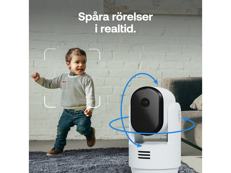 Arlo Essential 3 HD PTZ inomhus övervakningskamera 2-pack Övervakningskamera