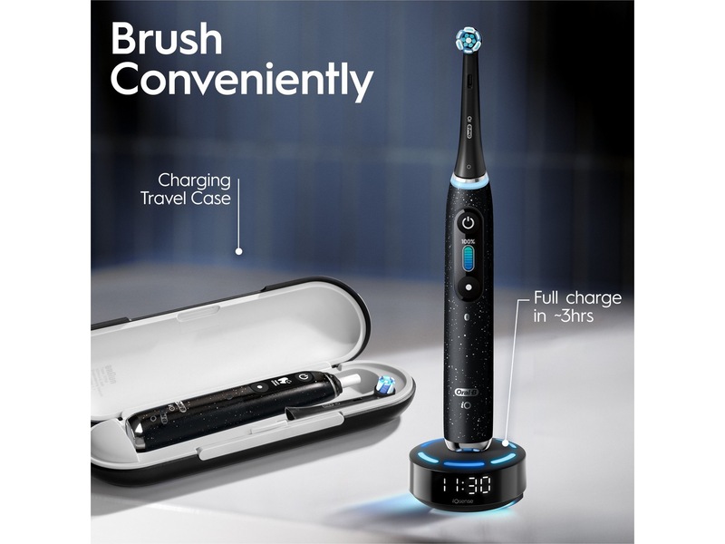 Oral-B iO 10 elektrisk tandborste (svart) + borsthuvuden Eltandborste