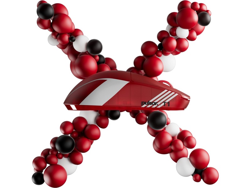 Pulsar X2 CRAZYLIGHT Mini trådlös gamingmus T1 Edition (röd) Gamingmus