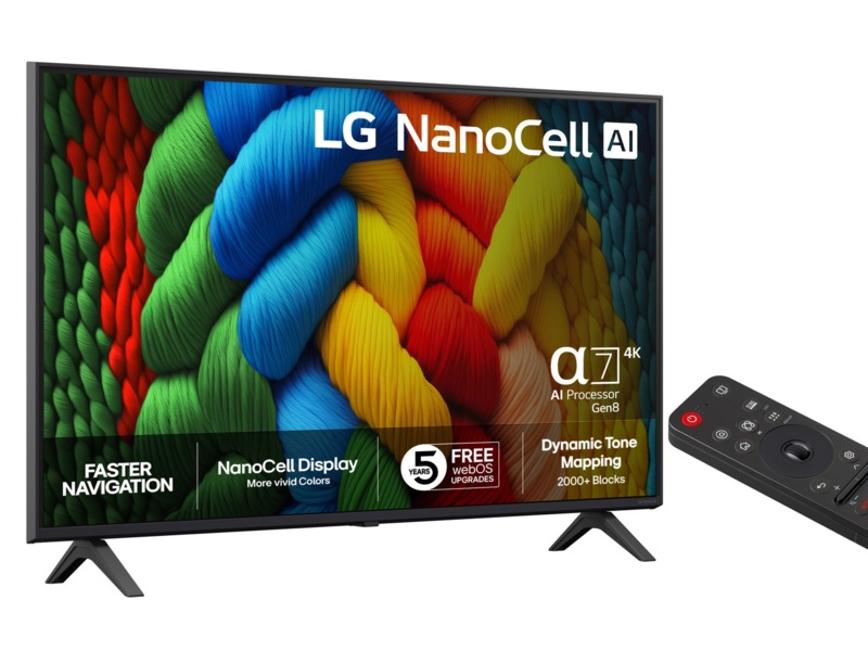 LG 43" NANO80 AI 4K NanoCell smart-TV (2025) + soundbar 60 - 69 tums TV