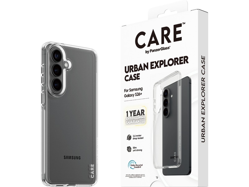 PanzerGlass CARE Galaxy S26+ Urban Explorer fodral (transparent) Mobilskal