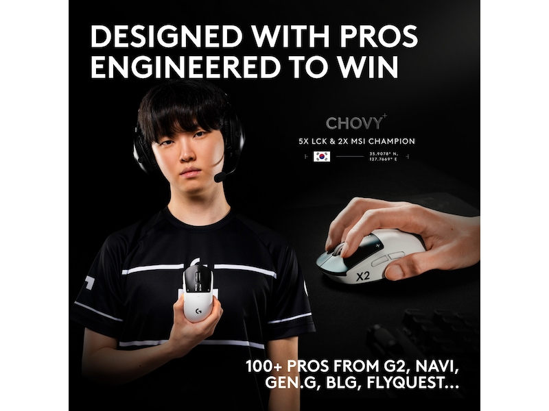 Logitech PRO X 2 SUPERSTRIKE trådlös gamingmus Gamingmus