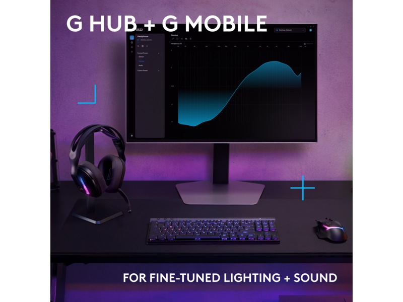Logitech G522 Lightspeed trådlöst gamingheadset (svart) -B-Grade Demo headset