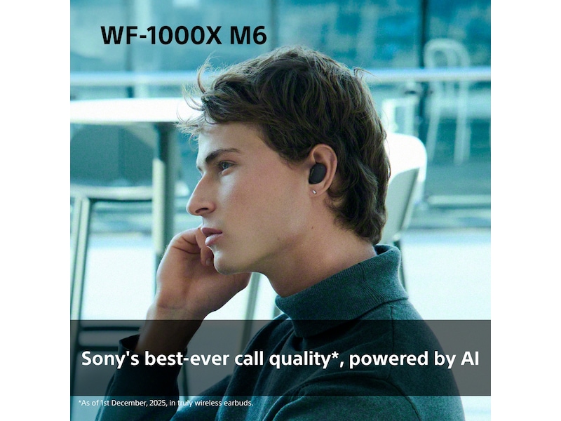 Sony WF-1000XM6 trådlösa öronproppar med brusreducering (svart) In-ear hörlurar