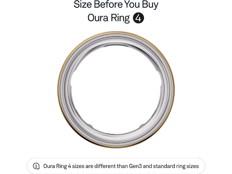 Oura Ring 4 Smart Ring str. 8 (guld) -B-Grade Demo tillbehör till mobiler & smartwatches