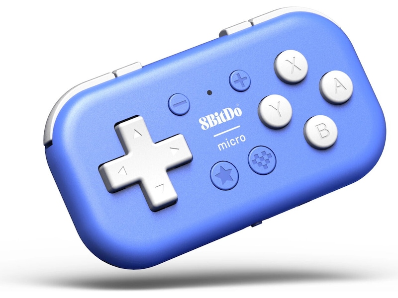 8BitDo Micro Bluetooth-spelkontroll (blå) Tillbehör till spelkonsoler