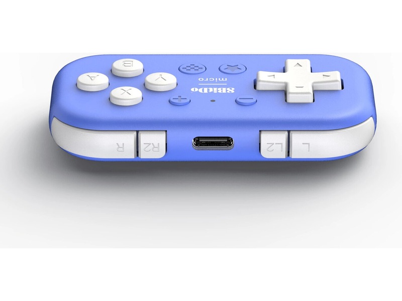 8BitDo Micro Bluetooth-spelkontroll (blå) Tillbehör till spelkonsoler