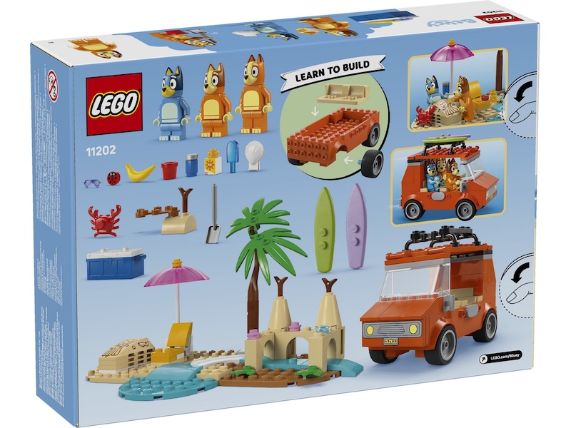 LEGO Bluey Bluey och familjens bilresa till stranden 11202 LEGO