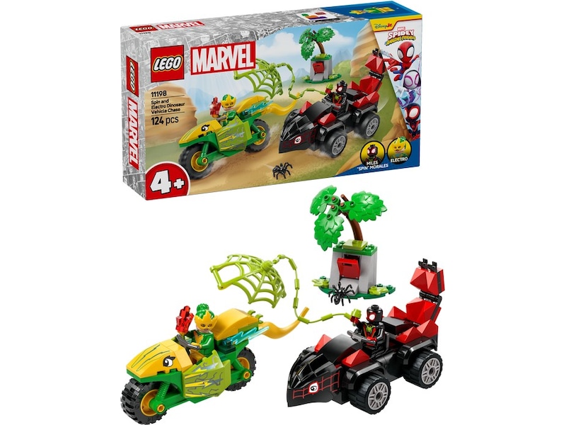 LEGO Spidey dinosauriefordonsjakt med Spin och Electro 11198 LEGO