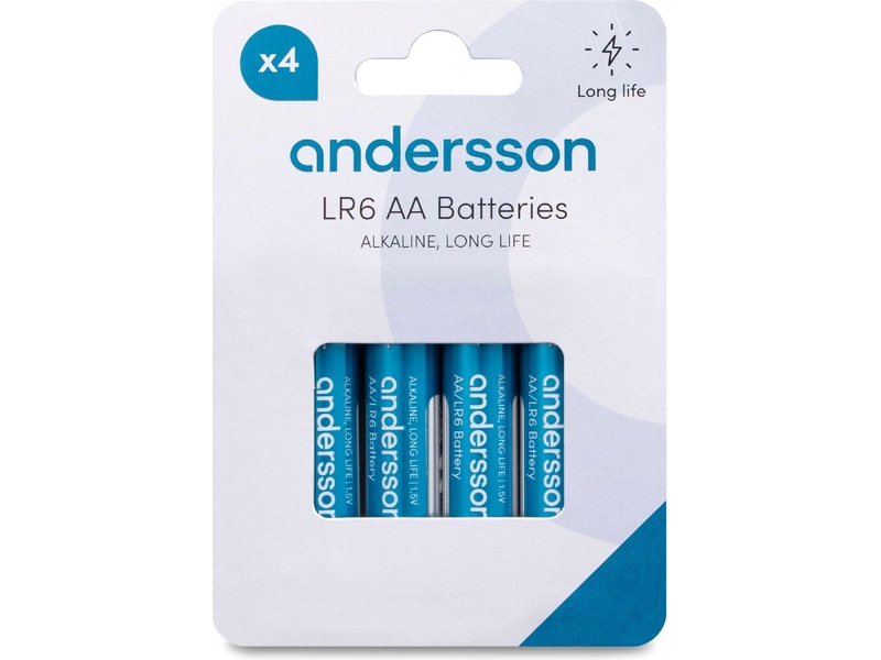 Andersson AA batteri, 2x4-pack Batterier för allmänt bruk