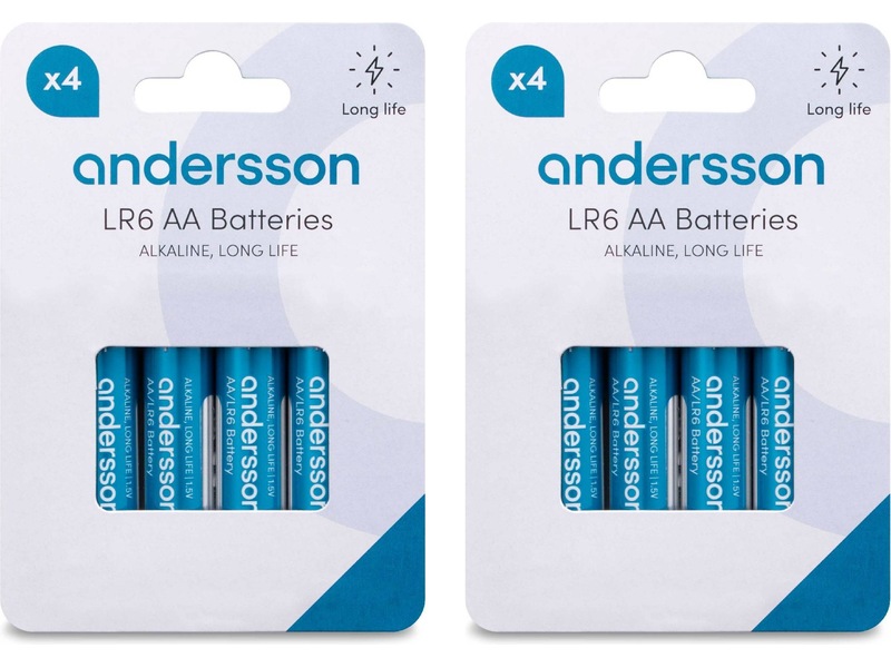 Andersson AAA-batterier, 2x4-pack Batterier för allmänt bruk