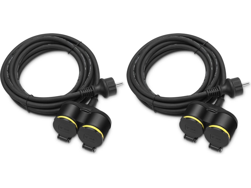 Andersson ECO 3.0 dubbel skarvsladd 5 m 2-pack Förlängningskabel & förgrening