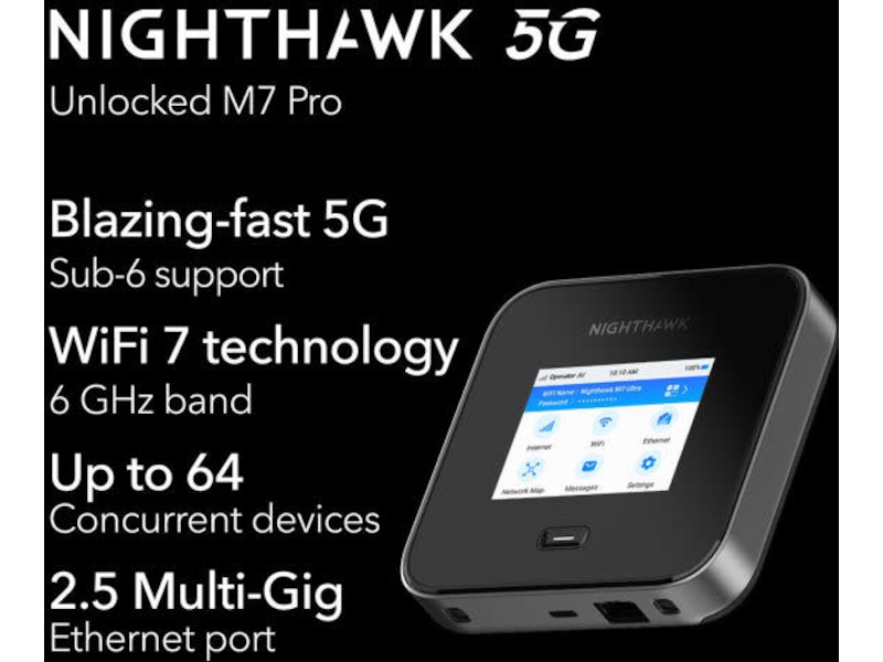 Netgear Nighthawk M7 Pro 5G mobilrouter Mobilt bredband