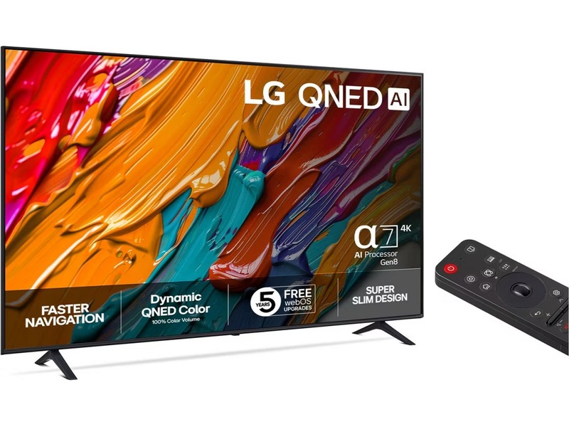 LG 75'' QNED7E AI 4k 75QNED7EA6B (2025) + soundbar 20 - 49 tums TV