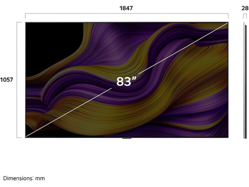 LG 83" G5 AI 4K OLED Smart TV (2025) 20 - 49 tums TV