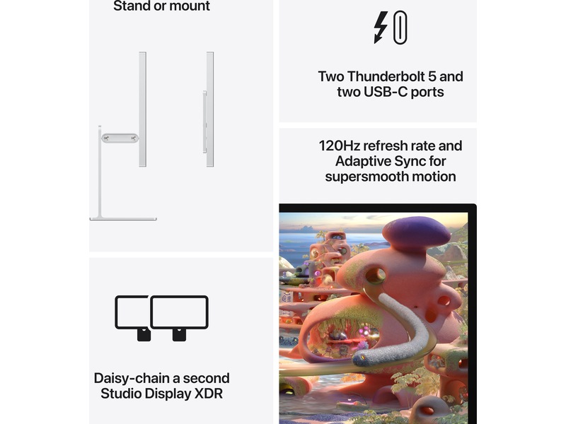 Apple Studio Display XDR (2026) Standard Glass - VESA-fäste (utan stativ) Bildskärmar