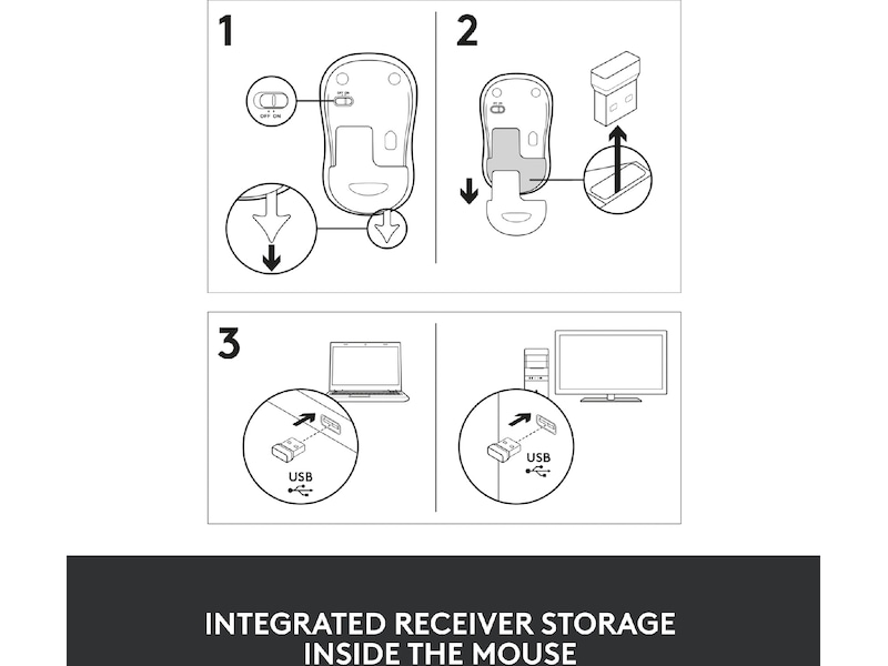 Logitech M185 Trådlös Mus Blå Mus