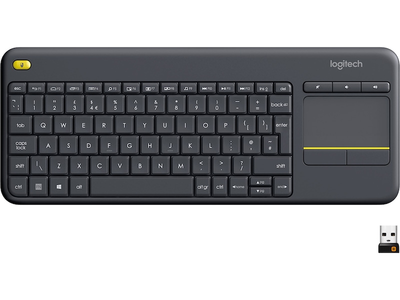 Logitech K400 Plus Tangentbord Mörkgrå Tangentbord
