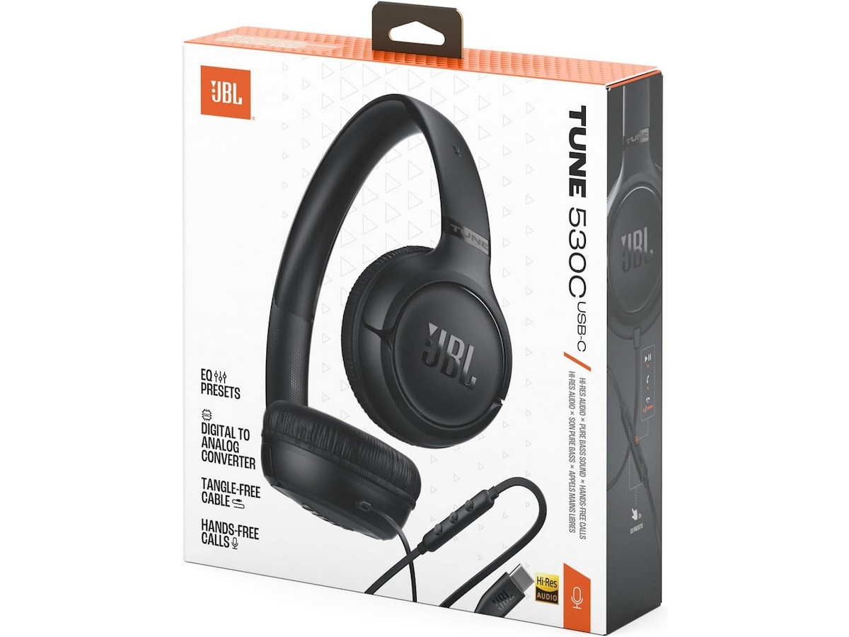 JBL Tune 530C Hörlurar, Over-Ear (svart) Hörlurar