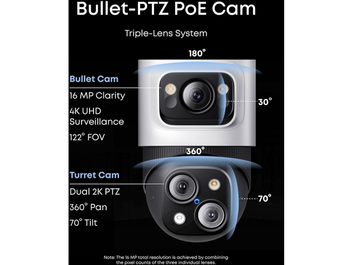 Eufy PoE Cam S4 tillägg övervakningskamera Övervakningskamera