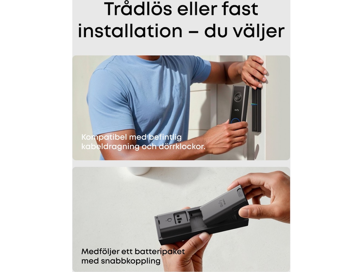 Eufy Video Doorbell C31 videodörrklocka (svart) Ringklockor