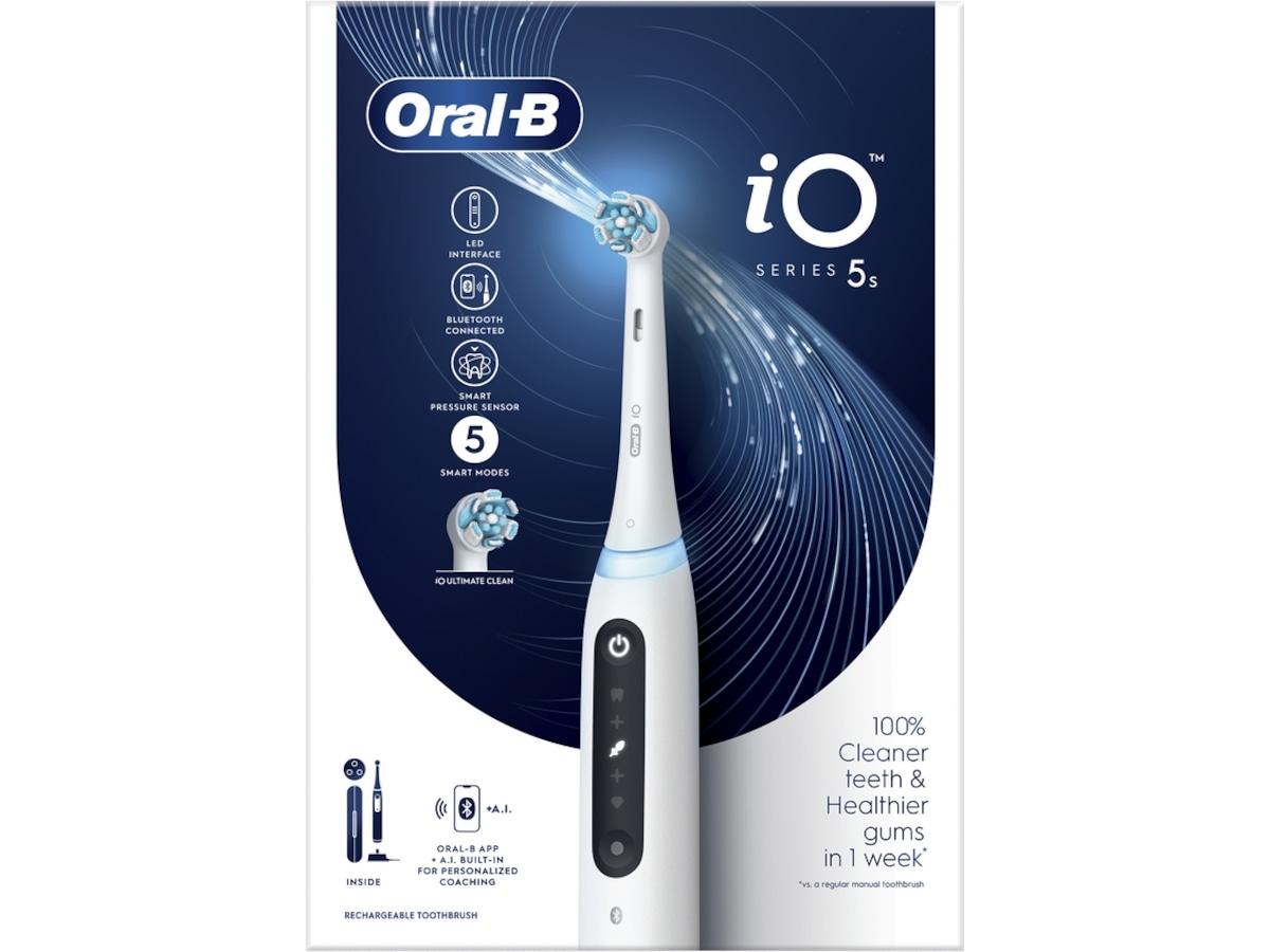 Oral-B iO 5S Eltandborste (vit) Eltandborste