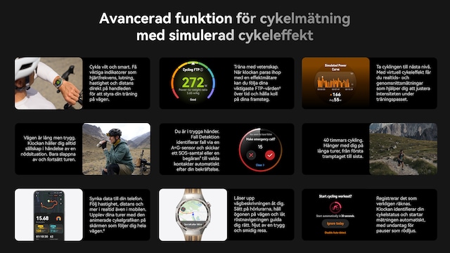 Avancerad cykelmätningsfunktion med simulerad cykeleffekt